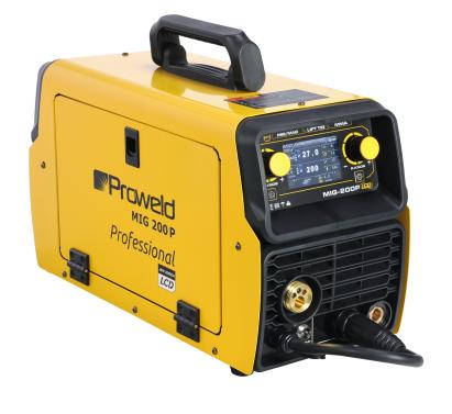 ProWELD MIG 200P LCD Synergetic Pulse & Double Pulse, MIG/MAG, TIG, MMA, Oțel, Inox, Aluminiu, Fontă, 200A ProAdvanced PowerfulTools