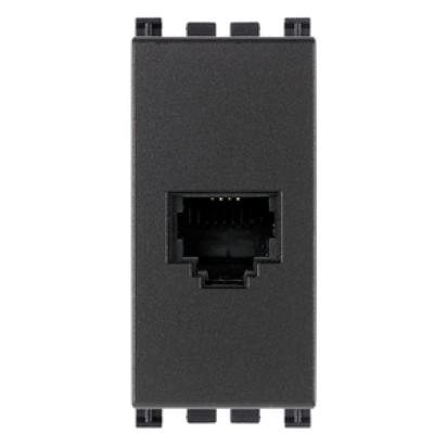 Vimar Priza modulara telefon, dubla distributie, 2xRJ11, negru ProAdvanced PowerfulTools