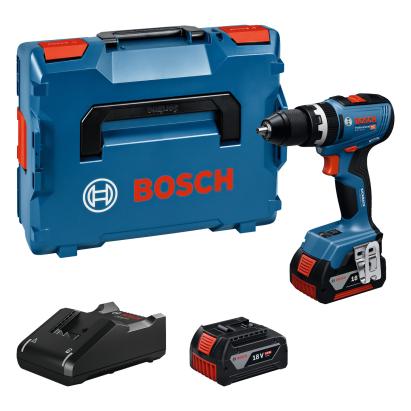 Bosch GSB 18V-65 Masina de gaurit si insurubat 18V + 2 acumulatori 5.0Ah + incarcator GAL 18V-40 + L-Boxx ProAdvanced PowerfulTools