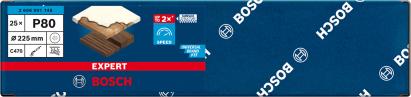 Bosch EX 25 Foi abrazive C470, 225mm, G80, 19gauri ProAdvanced PowerfulTools