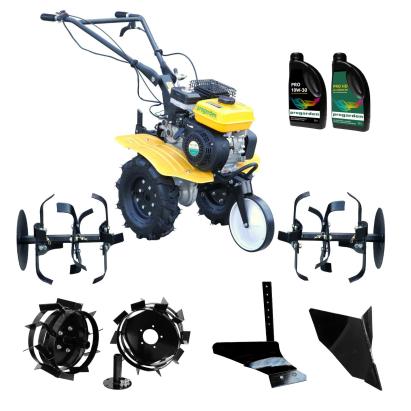 ProGARDEN Pachet Campo 703 Motocultor 7CP+ Plug simplu + Plug bilonat/rarita + 2 roti metalice 350x6 + 2L Ulei ProAdvanced PowerfulTools