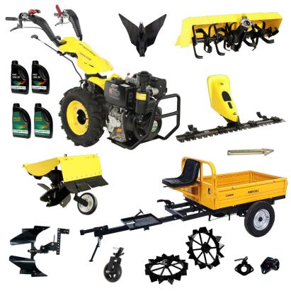ProGARDEN Pachet Campo U12E Motocultor 12CP + RM500C Remorca 500Kg + BC120M Bara cosire + 3xPlug + FT90 Freza tractata + 2xRoti metalice RM47 + 2xCuple + 4L Ulei ProAdvanced PowerfulTools
