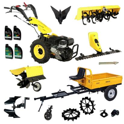 ProGARDEN Pachet Campo U16E Motocultor 14CP + RM500C Remorca 500Kg + BC120M Bara cosire + 3xPlug + FT90 Freza tractata + 2xRoti metalice RM47 + 2xCuple + 4L Ulei ProAdvanced PowerfulTools