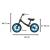 Bicicleta fara pedale pentru copii 80x40x57 cm, reglabila, roti din spuma, 1.8 kg, negru-albastru Household NewTrend