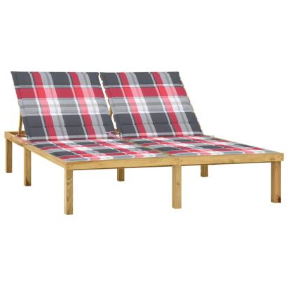 Șezlong dublu cu perne, lemn de pin tratat GartenMobel Dekor