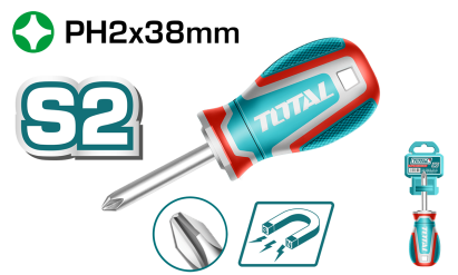 TOTAL - SURUBELNITA PHILLIPS- PH2 (MAGNETIC)- 6.0MM - 38MM -(INDUSTRIAL) PowerTool TopQuality