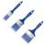 Set 3 pensule pentru vopsele acrilice, latex, 30, 50, 80 mm, Beorol Standard GartenVIP DiyLine