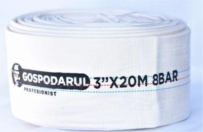 Furtun pompieri - PVC panzat - 3'' - ø 75mm - 8 Bar - tip B - 20m PowerTool TopQuality