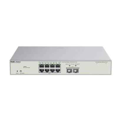 Switch 8 porturi RJ45 2.5G PoE++, 2 porturi SFP+ 10G, L3 Cloud Management - Ruijie RG-NBS5300-8MG2XS-UP SafetyGuard Surveillance