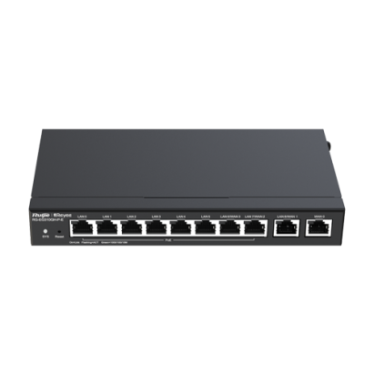 Router 8 x RJ45 1G PoE, 2 x RJ45 1G, Buget PoE 110W, Multi-WAN, Cloud Management - Ruijie RG-EG310GH-P-E SafetyGuard Surveillance