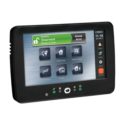 Tastatura touchscreen color 7 inch, 128 zone, cititor proximitate, negru, EN/RO, SERIA NEO - DSC HS2TCHPBLKEE1 SafetyGuard Surveillance
