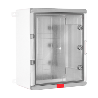 Cutie distributie IP67 din ABS gri, usa transparenta, placa metalica, 400x500x240 mm PS405024 SafetyGuard Surveillance