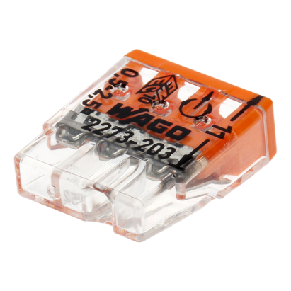 Conector compact de imbinare, 3 fire, max. 2.5 mmÂ² (100 buc.) - WAGO 2273-203 SafetyGuard Surveillance