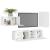 Set dulapuri TV, 4 piese, alb, lemn prelucrat GartenMobel Dekor