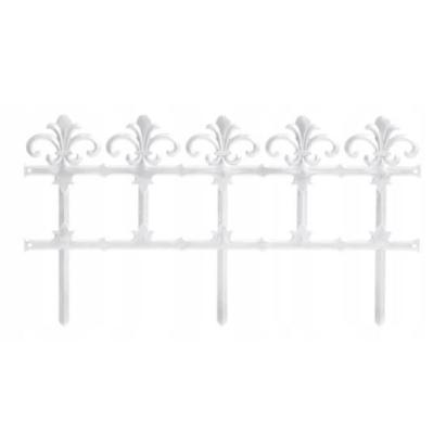 Gard de gradina decorativ, din plastic, alb, set 6 buc, 3.72 m x 34 cm GartenVIP DiyLine
