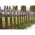 Gard de gradina decorativ, din plastic, maro, set 7 buc, 3.2 m x 35 cm GartenVIP DiyLine