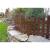 Gard de gradina decorativ, din plastic, maro, set 7 buc, 3.2 m x 35 cm GartenVIP DiyLine