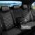 Set Huse Scaune Auto Panda Erdek, cu fermoare pentru bancheta rabatabila, gri inchis negru, 11 piese Automobile ProTravel