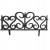 Gard de gradina, plastic negru, set 4 buc, 59.5x37 cm GartenVIP DiyLine