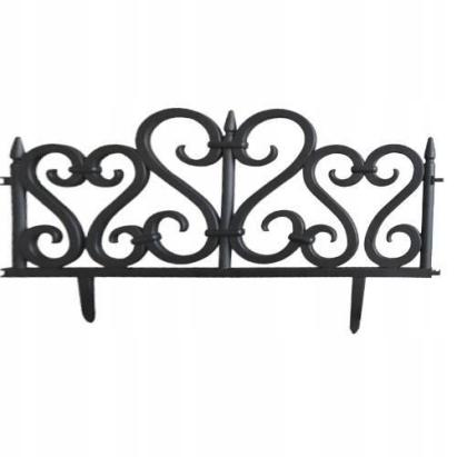 Gard de gradina, plastic negru, set 4 buc, 59.5x37 cm GartenVIP DiyLine