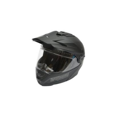 Casca motocross integrala negru mat cu viziera transparenta si ochelari de soare, marimea L Lion Cod: DISTM86 Automotive TrustedCars