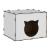 Casuta pisici Elba 30x40x35cm mdf alb [en.casa] HausGarden Leisure