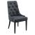 [en.casa]® Scaun bucatarie Chester DG, 100 x 53 x 60 cm, poliestre/metal, gri inchis/negru HausGarden Leisure