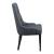 [en.casa]® Scaun bucatarie Chester DG, 100 x 53 x 60 cm, poliestre/metal, gri inchis/negru HausGarden Leisure