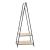 Oglinda de podea, en.casa, PXIT-0154 Chamois, 150 x 44 x 60 cm, metal, mef, negru, lemn stejar, reglabila cu 2 rafturi HausGarden Leisure