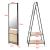 Oglinda de podea, en.casa, PXIT-0154 Chamois, 150 x 44 x 60 cm, metal, mef, negru, lemn stejar, reglabila cu 2 rafturi HausGarden Leisure