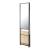 Oglinda de podea, en.casa, PXIT-0154 Chamois, 150 x 44 x 60 cm, metal, mef, negru, lemn stejar, reglabila cu 2 rafturi HausGarden Leisure