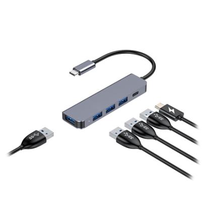 HUB 5 IN 1 USB-C PD 100W ALUMINIU PLATINET EuroGoods Quality