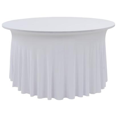 Huse elastice de masă lungi, 2 buc., alb, 120x74 cm GartenMobel Dekor