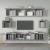 Set dulapuri TV, 6 piese, gri sonoma, lemn prelucrat GartenMobel Dekor
