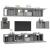 Set dulapuri TV, 6 piese, gri sonoma, lemn prelucrat GartenMobel Dekor