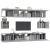 Set dulapuri TV, 6 piese, gri sonoma, lemn prelucrat GartenMobel Dekor