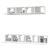 Set dulap TV, 5 piese, alb, lemn prelucrat GartenMobel Dekor