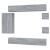 Set dulap TV, 8 piese, gri sonoma, lemn prelucrat GartenMobel Dekor