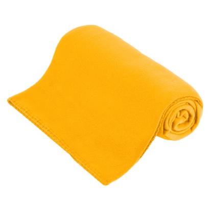 Patura Fleece Polar, Material Moale si Pufos Cocolino, Dimensiune 130x150 cm pentru Patut Copii, Culoare Galben