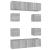 Set dulap TV, 8 piese, gri sonoma, lemn prelucrat GartenMobel Dekor