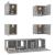 Set dulapuri TV, 6 piese, gri sonoma, lemn prelucrat GartenMobel Dekor