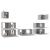 Set comode TV, 7 piese, gri sonoma, lemn compozit GartenMobel Dekor