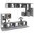 Set dulapuri TV, 10 piese, gri sonoma, lemn compozit GartenMobel Dekor