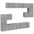 Set dulapuri TV, 10 piese, gri sonoma, lemn compozit GartenMobel Dekor