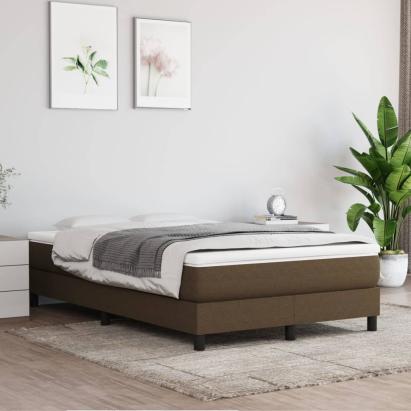 Cadru de pat fără saltea, maro închis, 120x200 cm, textil GartenMobel Dekor