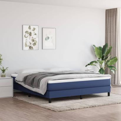 Cadru de pat fără saltea, albastru, 180x200 cm, textil GartenMobel Dekor