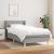 Pat box spring cu saltea, gri deschis, 90x190 cm, textil GartenMobel Dekor