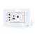Priza Ingusta + Dubla USB + TV + Internet cu Rama Din Sticla LUXION, Standard Italian, 4M SmartElectro IntelligentHouse