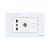 Priza Ingusta + TV + Internet cu Rama din Sticla LUXION, Standard Italian, 3M SmartElectro IntelligentHouse
