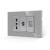 Priza Ingusta + TV + Internet cu Rama din Sticla LUXION, Standard Italian, 3M SmartElectro IntelligentHouse